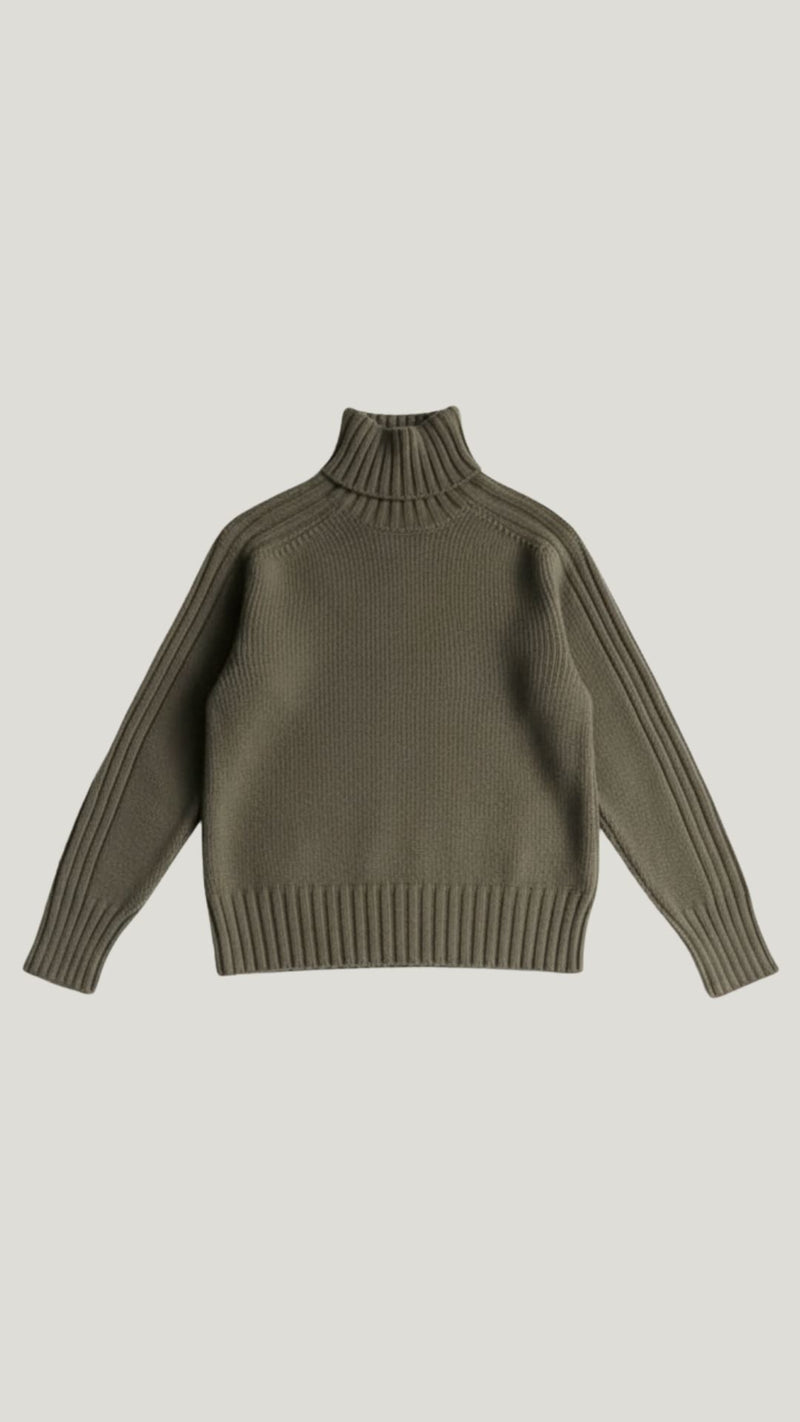 Oversized Turtleneck Sweater-sweaters > turtleneck sweater > oversized turtleneck sweater-Laventaire-Laventaire