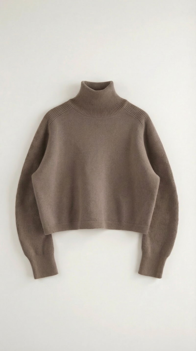 Oversized Turtleneck Sweater-sweaters > turtleneck sweater > oversized turtleneck sweater-Laventaire-Laventaire