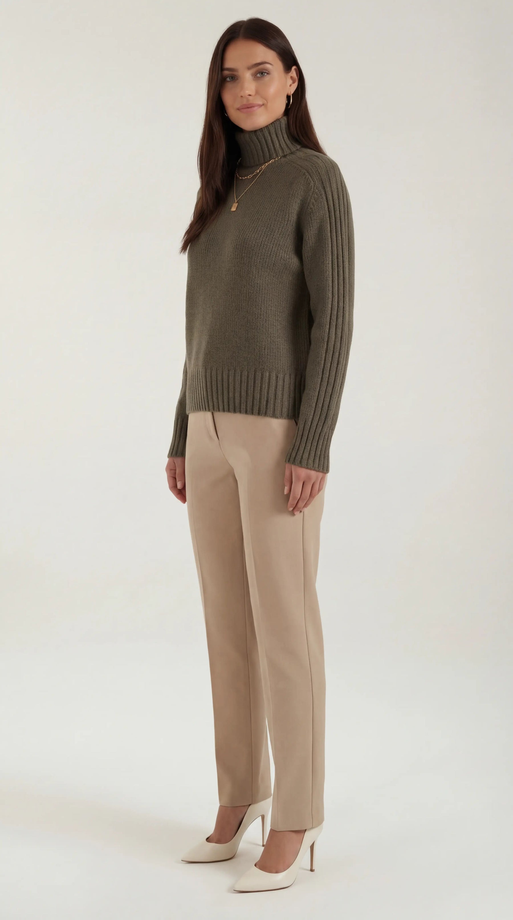 Oversized Turtleneck Sweater-sweaters > turtleneck sweater > oversized turtleneck sweater-Laventaire-Laventaire