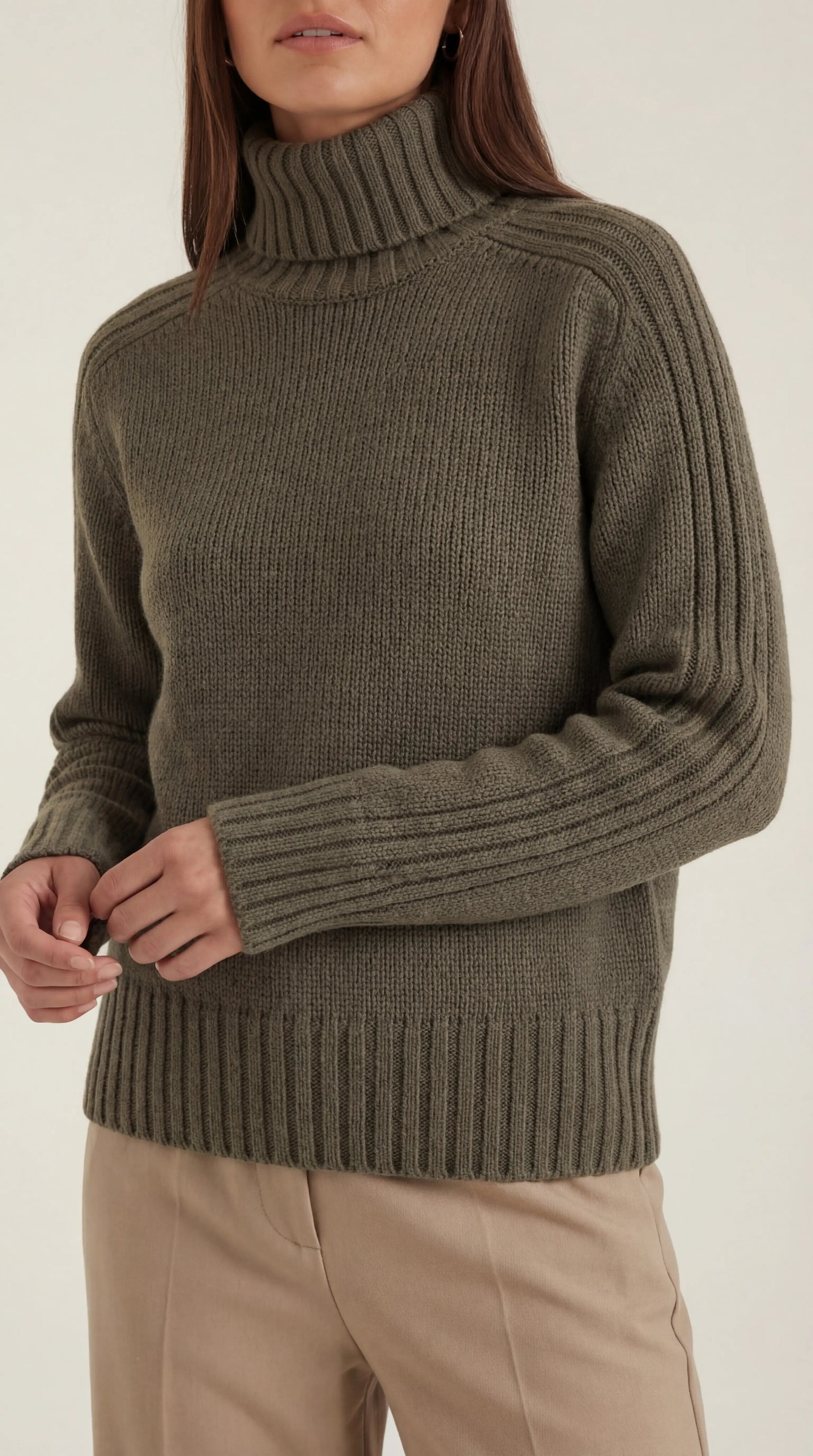 Oversized Turtleneck Sweater-sweaters > turtleneck sweater > oversized turtleneck sweater-Laventaire-Laventaire