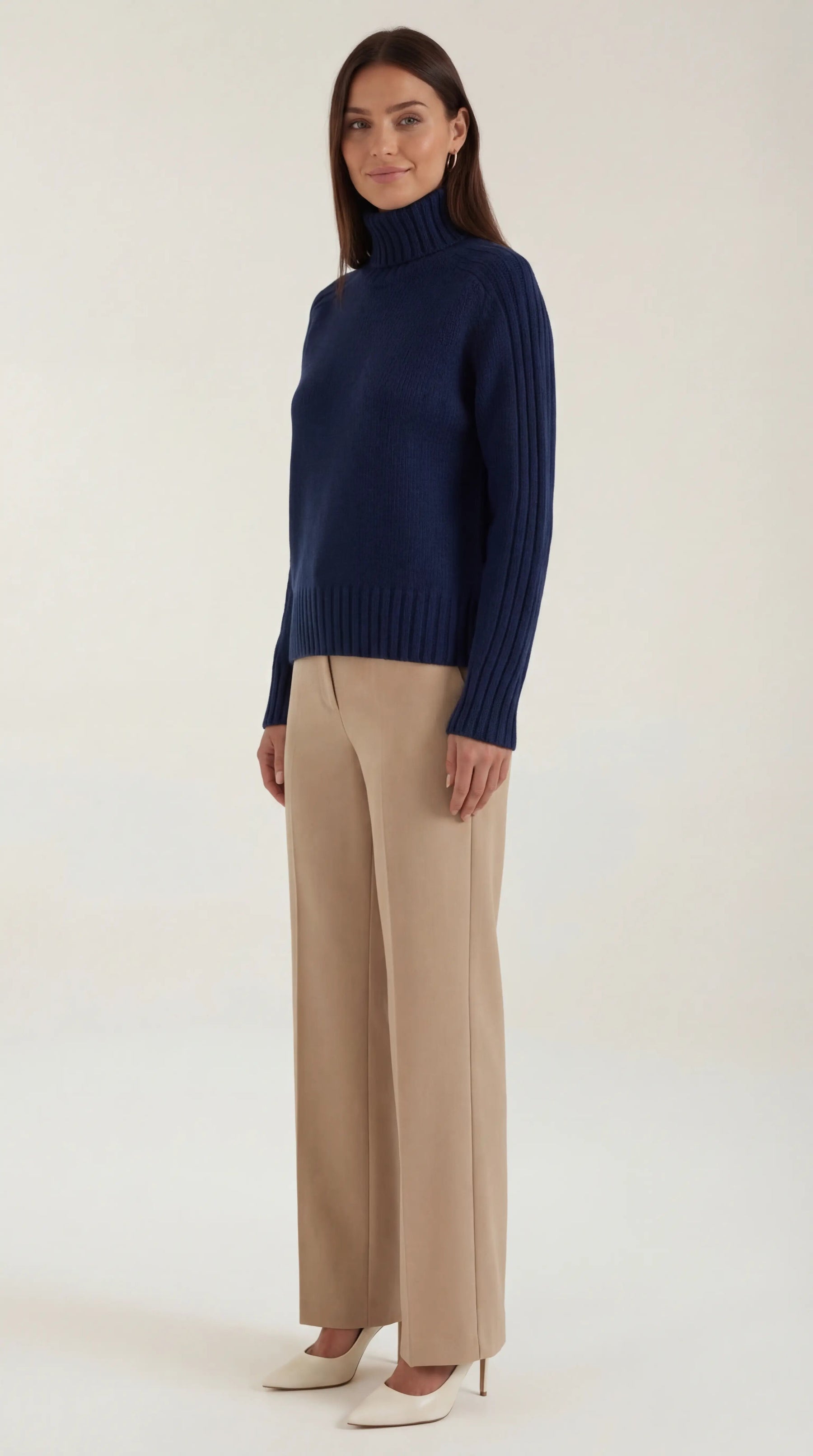 Oversized Turtleneck Sweater-sweaters > turtleneck sweater > oversized turtleneck sweater-Laventaire-Laventaire