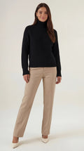 Oversized Turtleneck Sweater-sweaters > turtleneck sweater > oversized turtleneck sweater-Laventaire-Black-One size-Laventaire