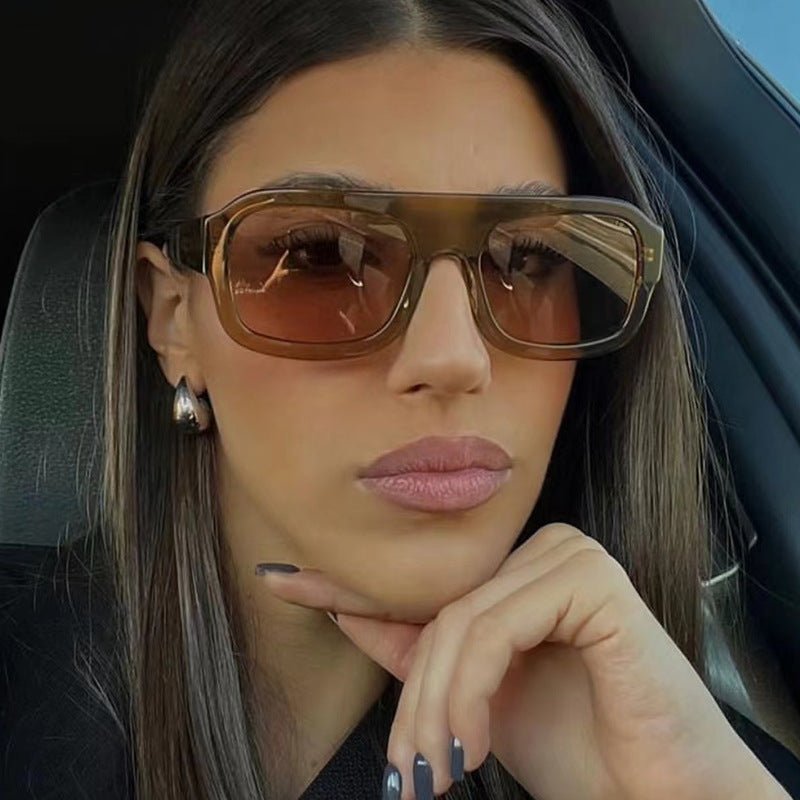 Oversized Wide Frame Sunglasses-accessories > sunglasses > oversized sunglasses-Laventaire-Laventaire