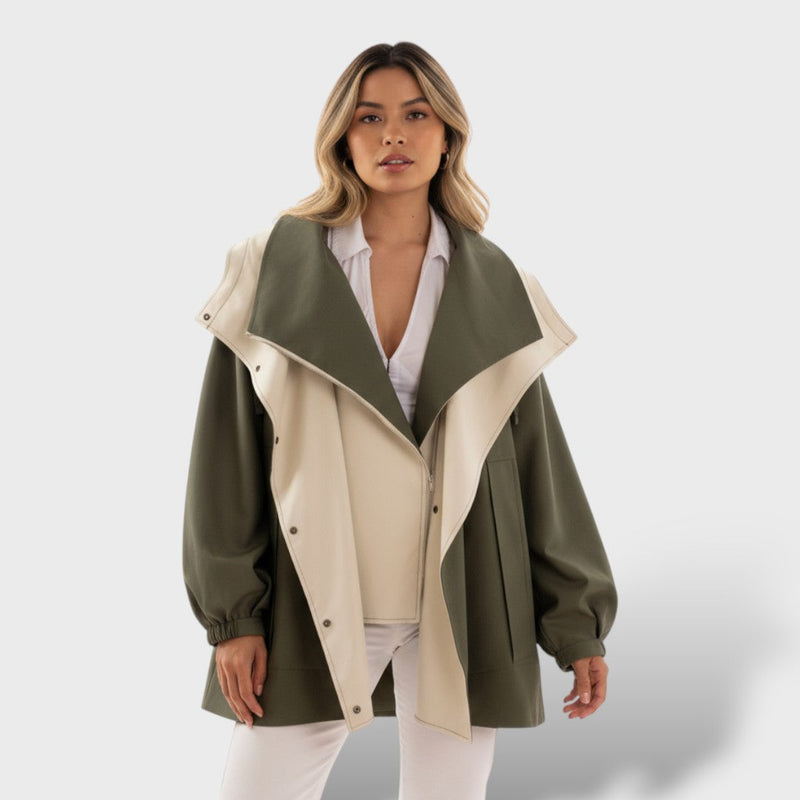 Oversized Windbreaker Jacket-jackets > windbreaker jacket-Laventaire-Laventaire