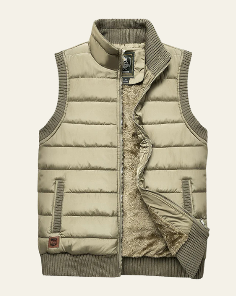 Padded Casual Vest-outerwear > vests > padded vests-Laventaire-Laventaire