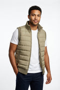 Padded Casual Vest-outerwear > vests > padded vests-Laventaire-Khaki-M-Laventaire