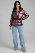 Padded Hooded Jacket-outerwear > jackets > padded jackets-Laventaire-Burgundy-XS-Laventaire