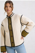 Padded Jacket Contrast Detail-outerwear > padded jacket-Laventaire-Laventaire