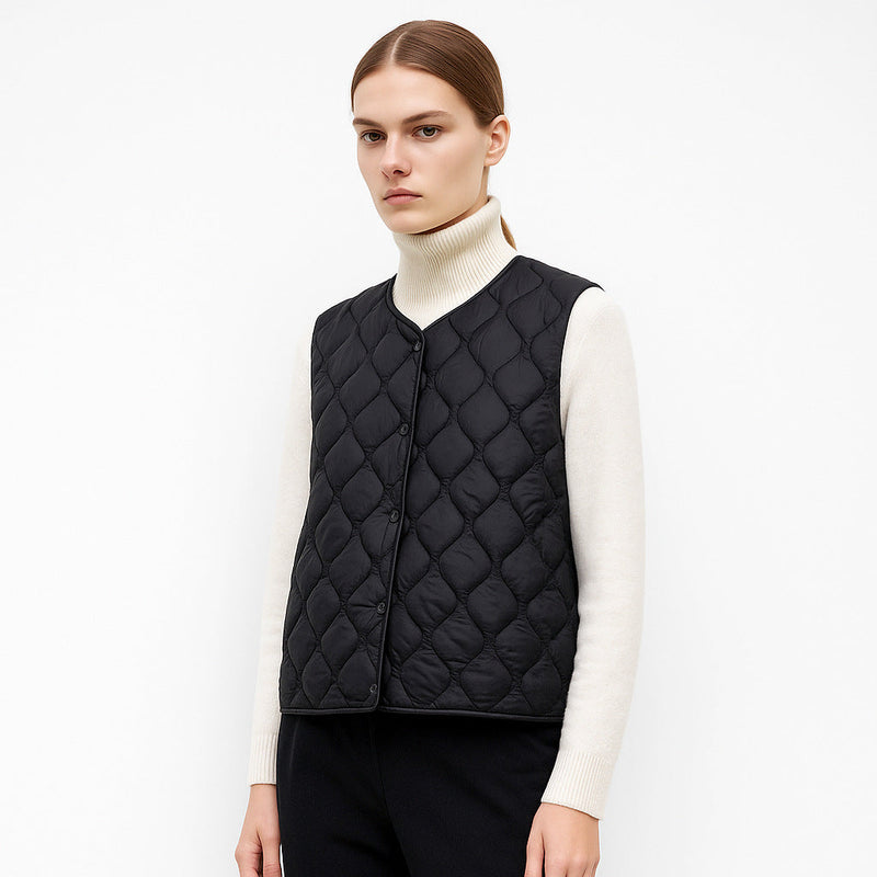 Padded Sleeveless Vest Gilet-outerwear > gilet-Laventaire-Laventaire