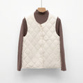 Padded Sleeveless Vest Gilet-outerwear > gilet-Laventaire-White-S-Laventaire