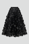 Patchwork Tulle Midi Skirt-Midi Skirts-Laventaire-Laventaire