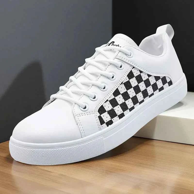Patterned Lace Up Sneakers-footwear > sneakers-Laventaire-Laventaire