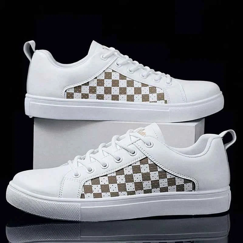 Patterned Lace Up Sneakers-footwear > sneakers-Laventaire-Laventaire