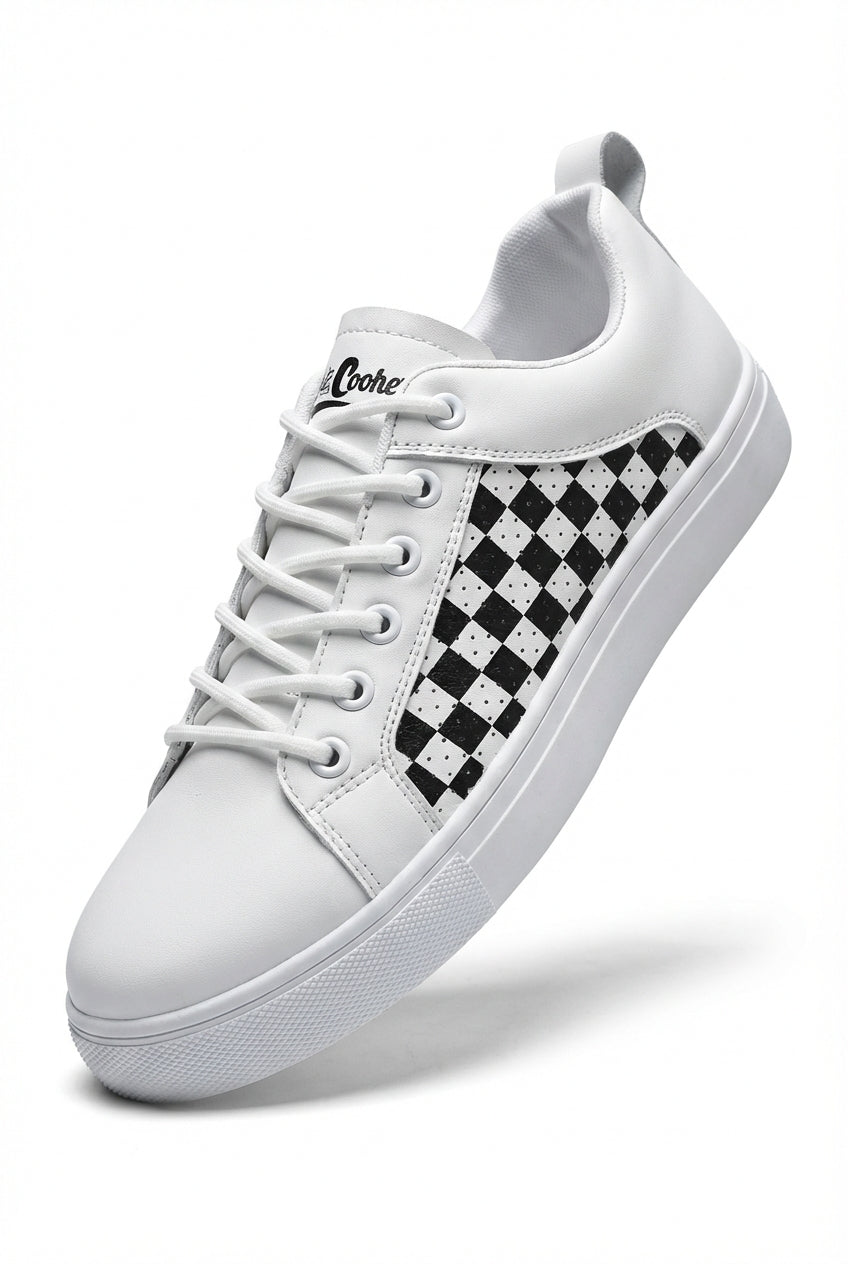 Patterned Lace Up Sneakers-footwear > sneakers-Laventaire-Black-39-Laventaire