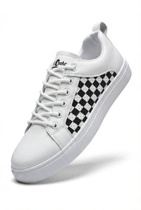 Patterned Lace Up Sneakers-footwear > sneakers-Laventaire-Black-39-Laventaire