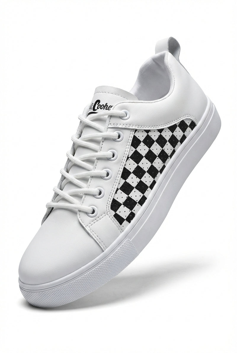 Patterned Lace Up Sneakers-footwear > sneakers-Laventaire-Black-39-Laventaire