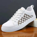 Patterned Lace Up Sneakers-footwear > sneakers-Laventaire-Sand-39-Laventaire