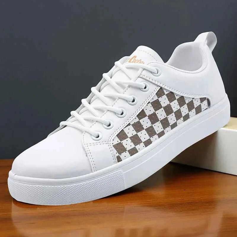Patterned Lace Up Sneakers-footwear > sneakers-Laventaire-Sand-39-Laventaire