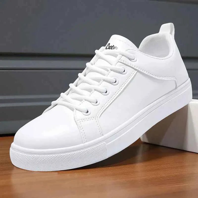 Patterned Lace Up Sneakers-footwear > sneakers-Laventaire-White-39-Laventaire
