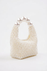 Pearl Evening Bag-bags > evening bags > clutches-Laventaire-White-One Size-Laventaire