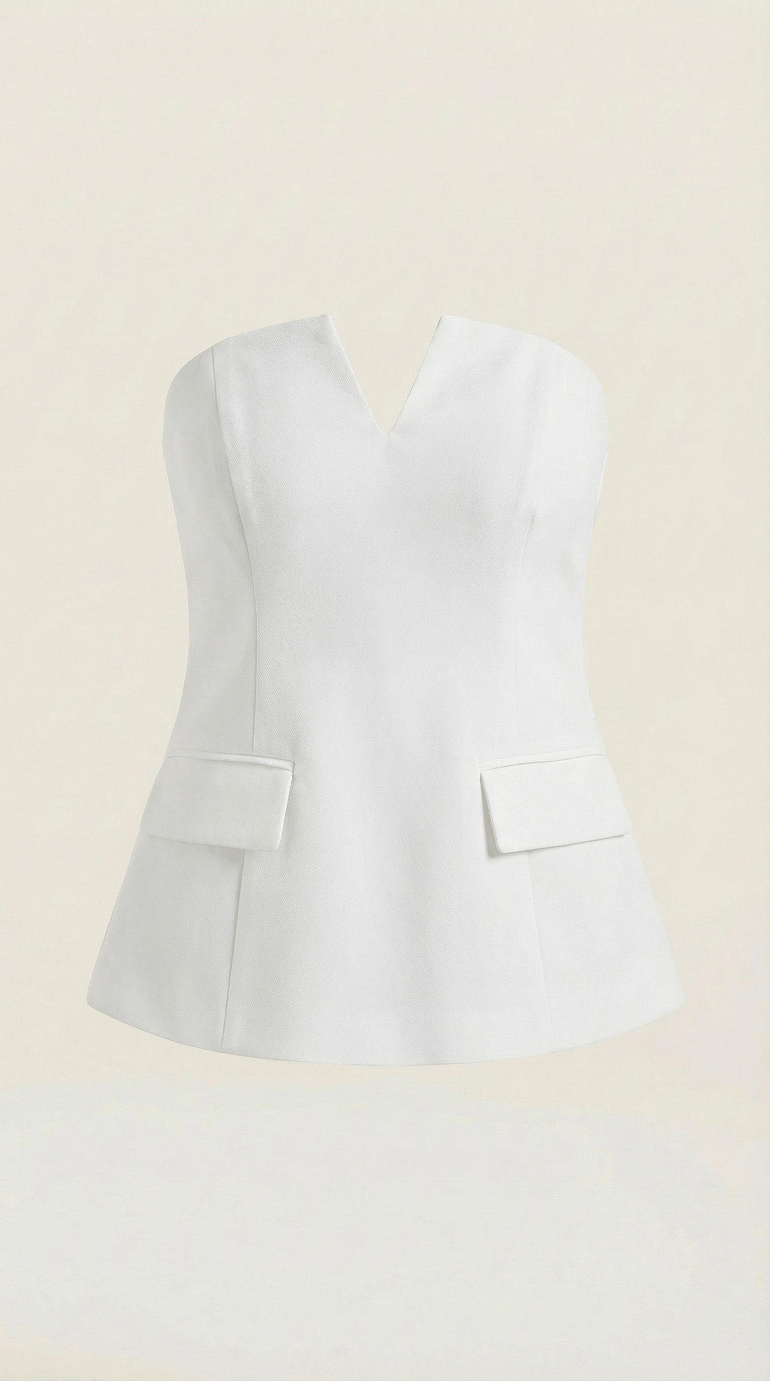 Peplum Fit Sleeveless Top-tops > peplum top-Laventaire-Laventaire