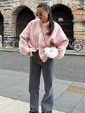 Pink Bouclé Jacket-jackets > bouclé jacket-Laventaire-Laventaire