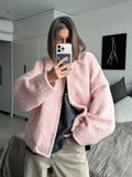 Pink Bouclé Jacket-jackets > bouclé jacket-Laventaire-Laventaire