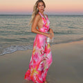 Pink Elegant Cocktail Maxi Dress-dresses > maxi dress-Laventaire-Laventaire