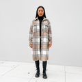 Plaid Long Coat-coats > long coats-Laventaire-Laventaire