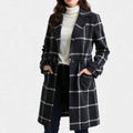 Plaid Trench Coat-coats > trench coat-Laventaire-Laventaire