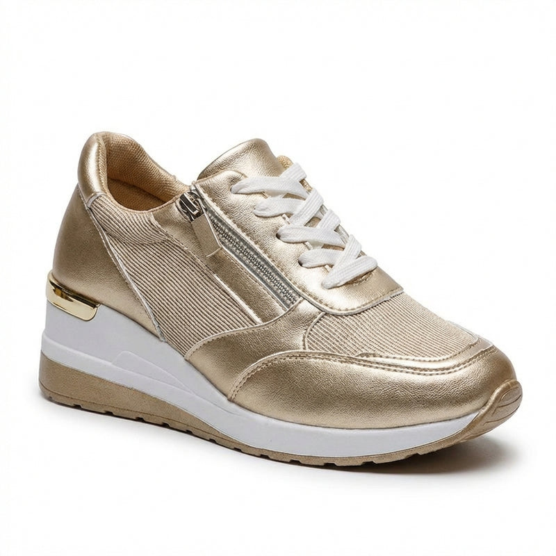 Platform Casual Sneakers-footwear > sneakers > platform sneakers-Laventaire-Gold-37-Laventaire