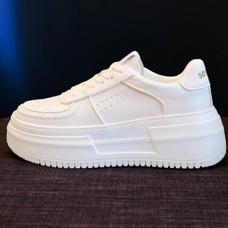 Platform Lace-Up Sneakers-footwear > sneakers-Laventaire-White-35-Laventaire