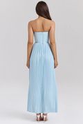 Pleated Maxi Dress-dresses > maxi dress-Laventaire-Laventaire
