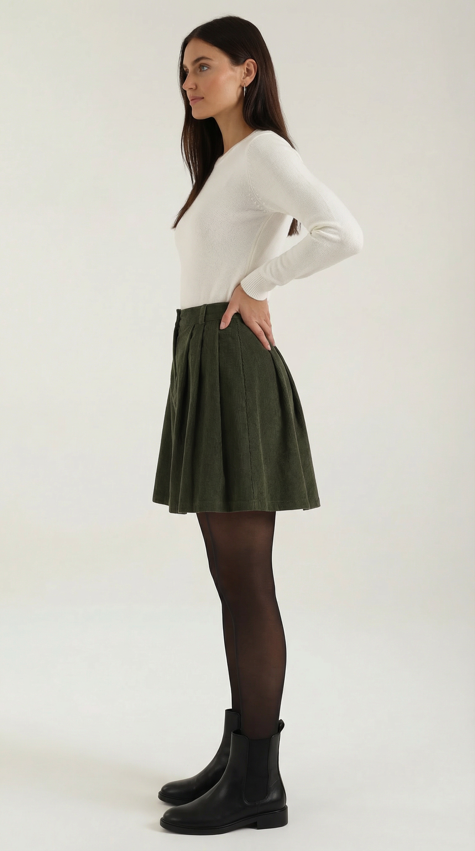 Pleated Skirt A-Line Fit-Skirts-Laventaire-Laventaire
