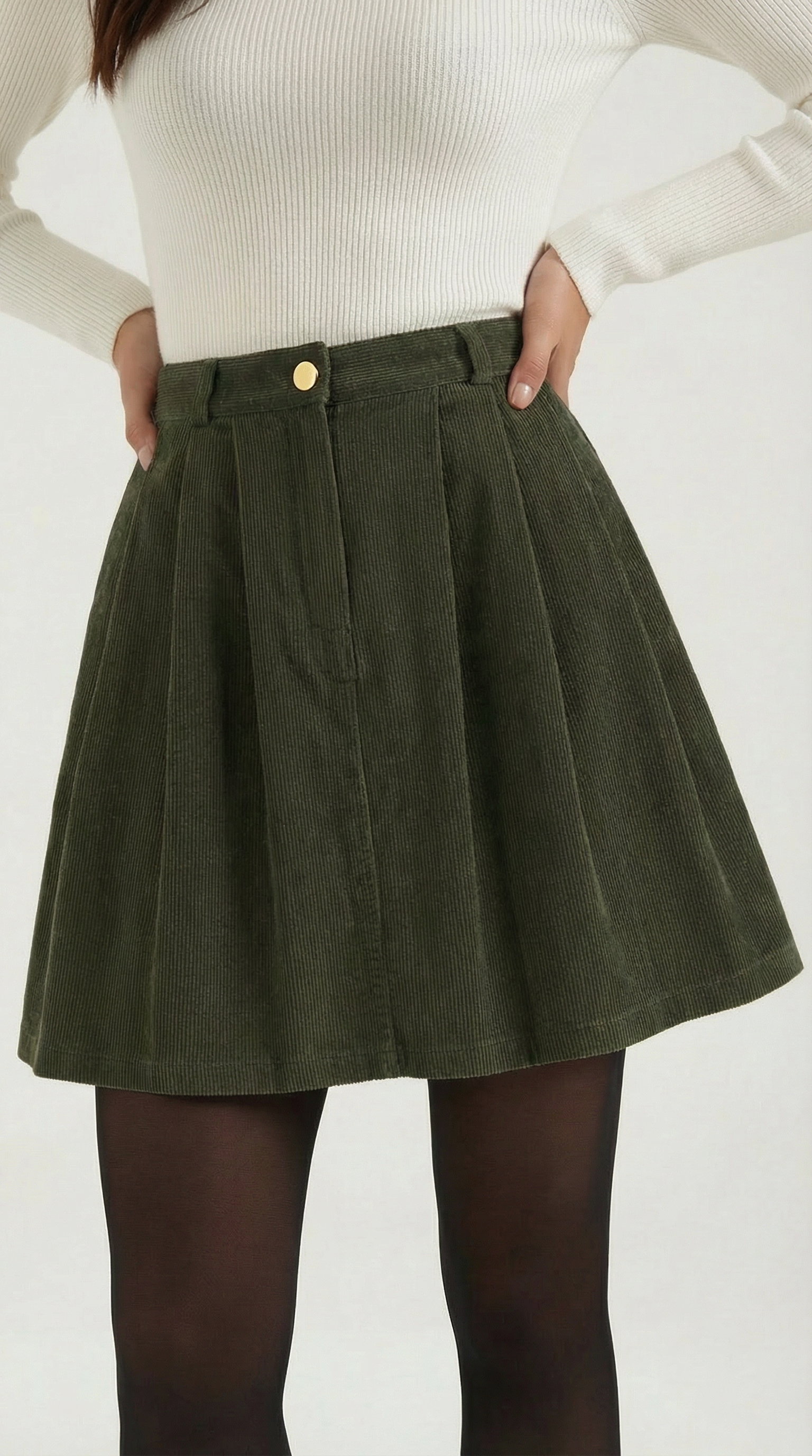 Pleated Skirt A-Line Fit-Skirts-Laventaire-Laventaire