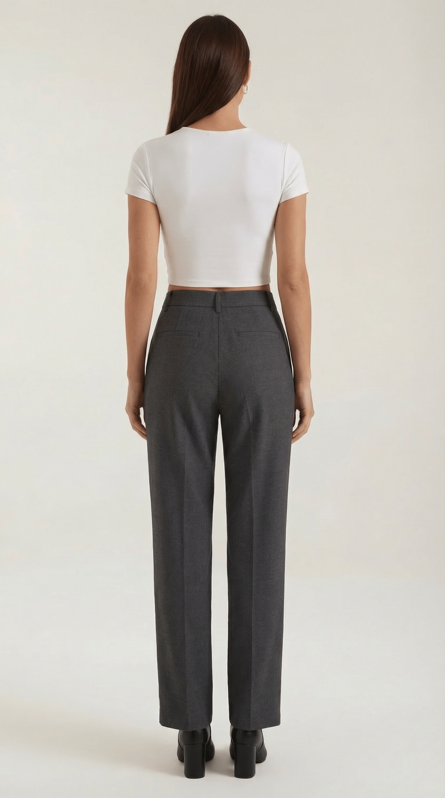 Pleated Straight Leg Trousers-trousers > straight leg trousers-Laventaire-Laventaire
