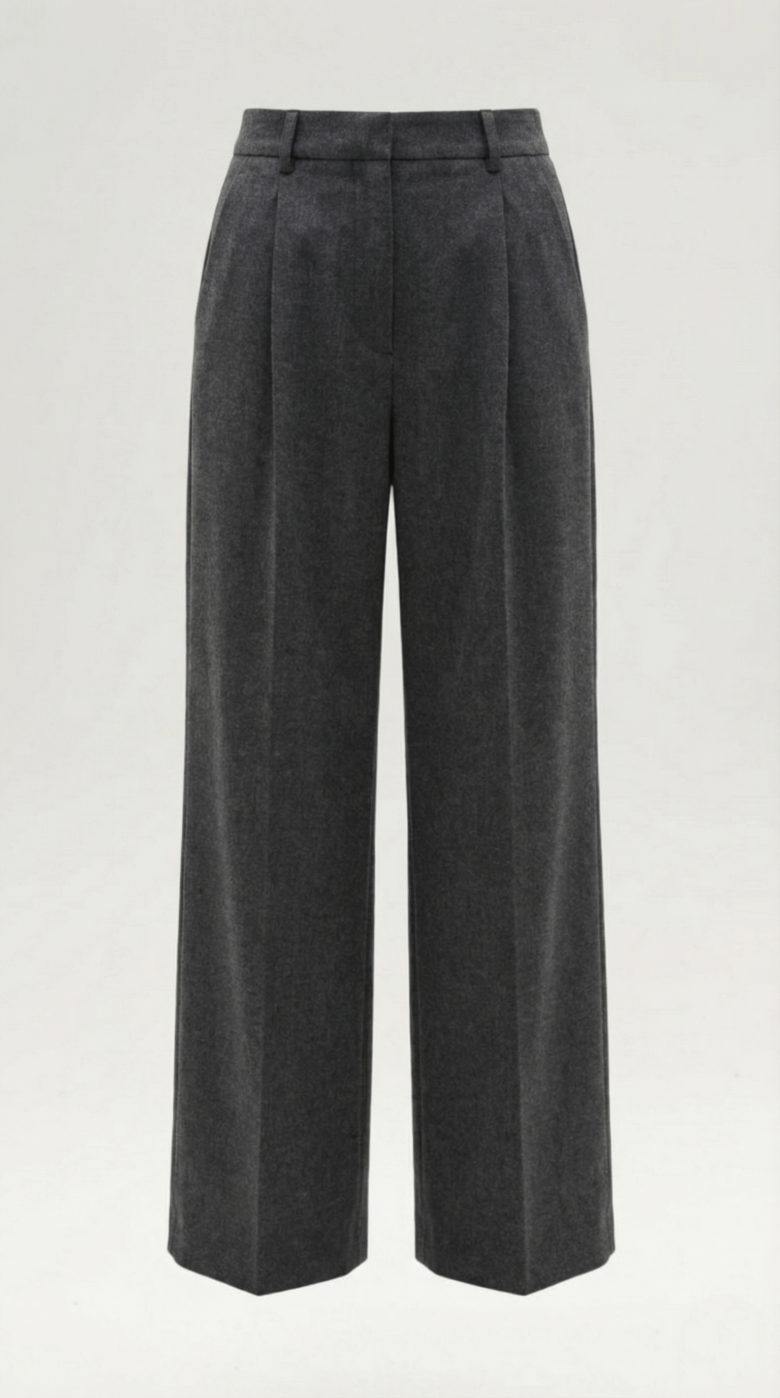 Pleated Straight Leg Trousers-trousers > straight leg trousers-Laventaire-Laventaire