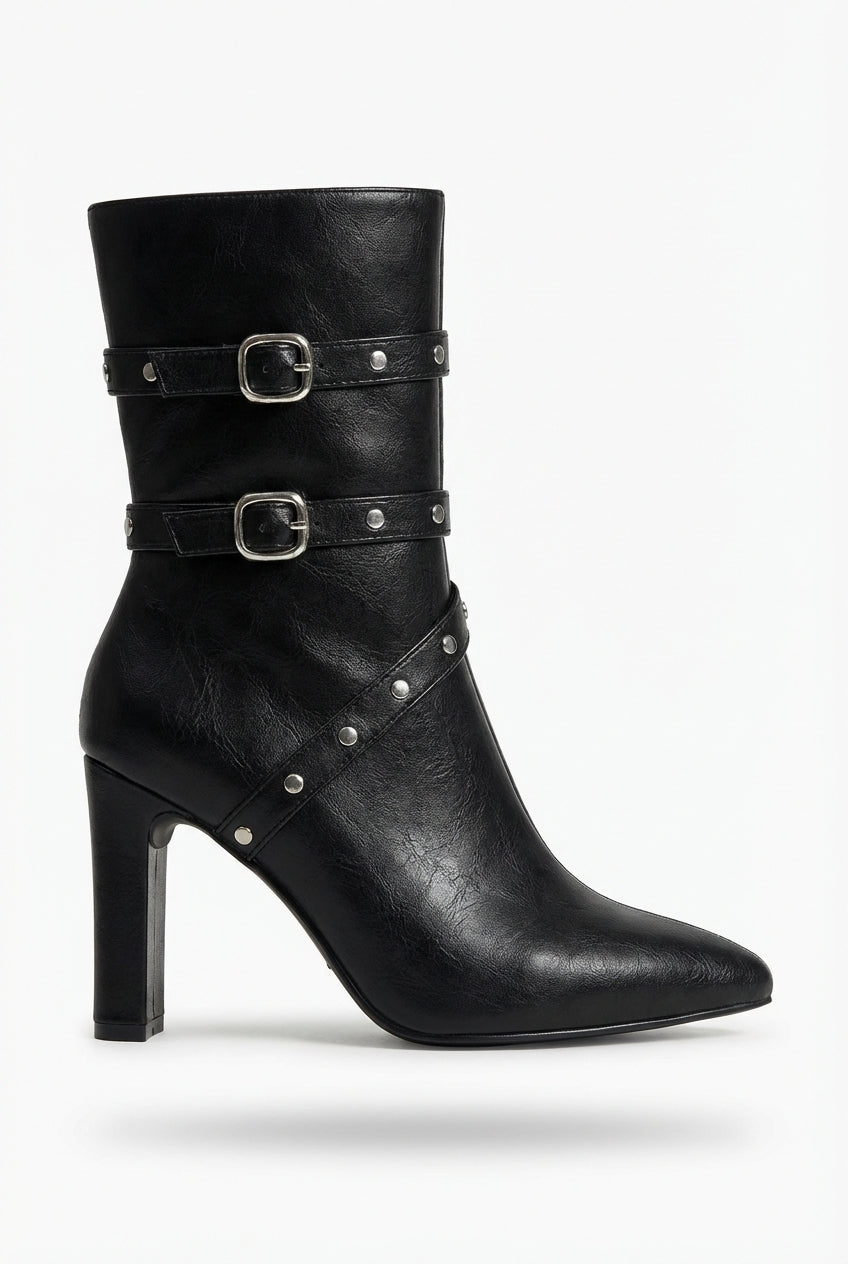 Pointed Toe Ankle Boots-footwear > ankle boots-Laventaire-Laventaire