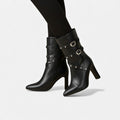 Pointed Toe Ankle Boots-footwear > ankle boots-Laventaire-Laventaire