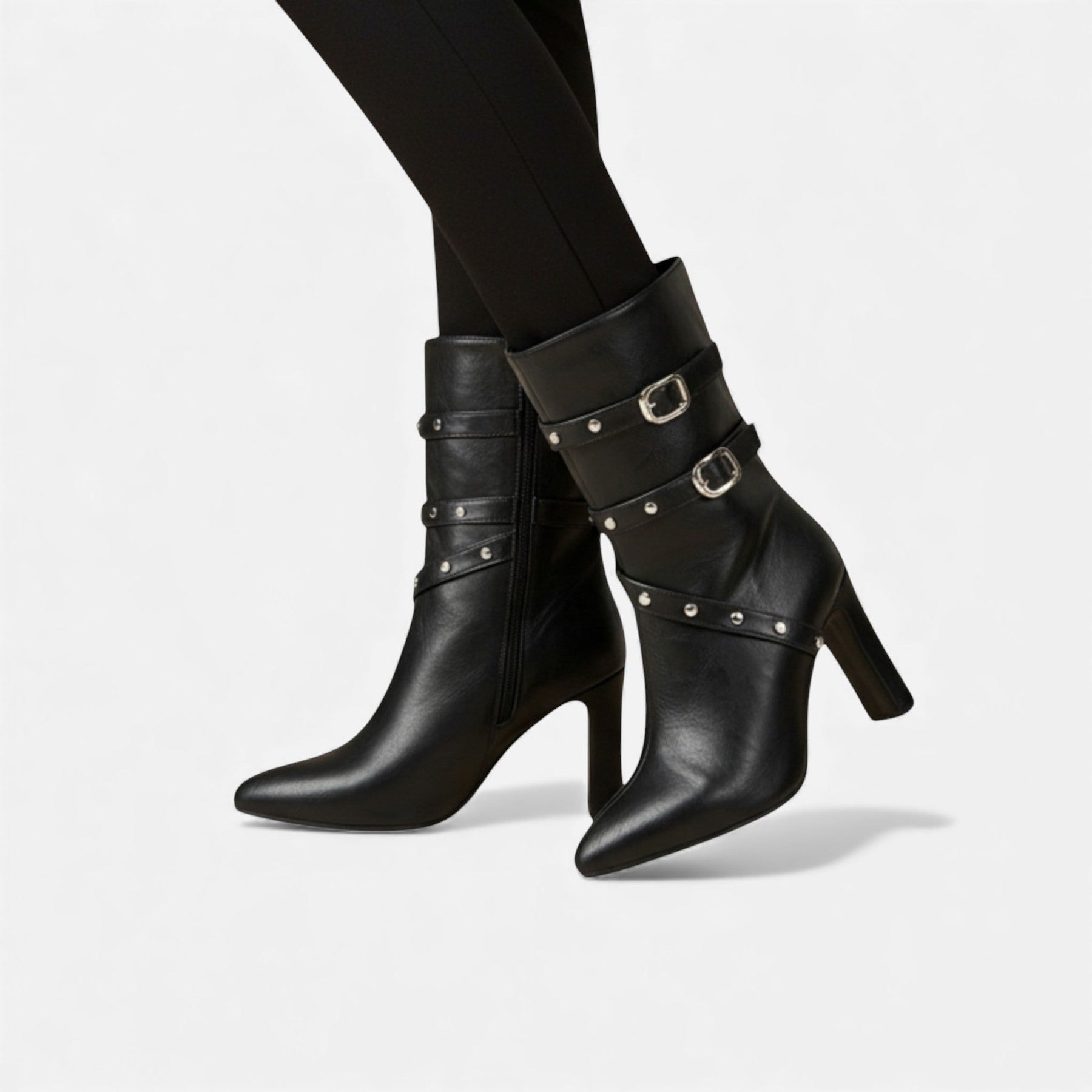 Pointed Toe Ankle Boots-footwear > ankle boots-Laventaire-Laventaire