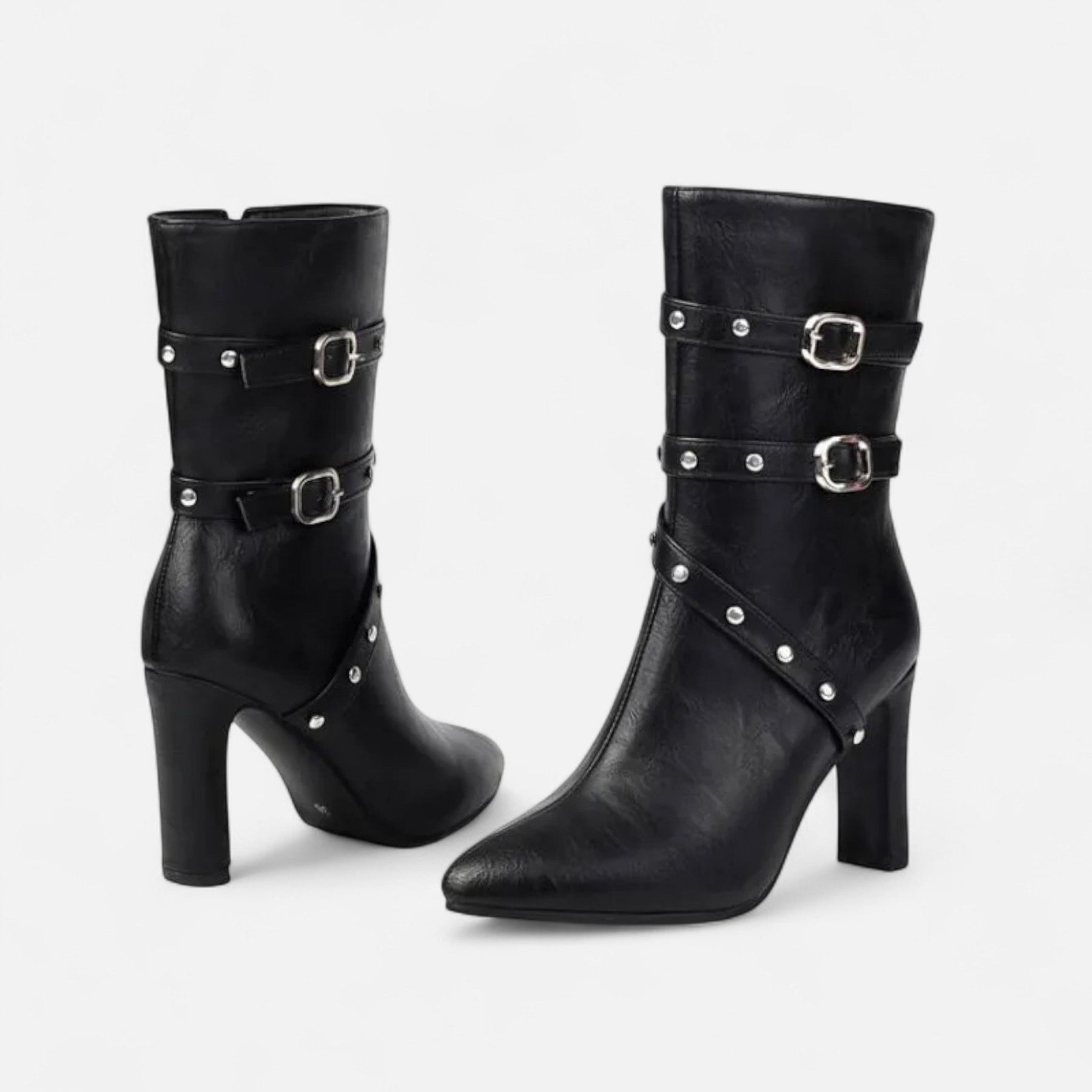 Pointed Toe Ankle Boots-footwear > ankle boots-Laventaire-Laventaire