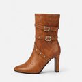 Pointed Toe Ankle Boots-footwear > ankle boots-Laventaire-Laventaire