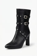 Pointed Toe Ankle Boots-footwear > ankle boots-Laventaire-Black-35-Laventaire