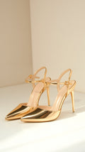 Pointed Toe Ankle Strap Heels-footwear > heels > ankle strap heels-Laventaire-Laventaire