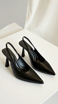 Pointed Toe Slingback Heels-footwear > heels > slingback heels-Laventaire-Laventaire