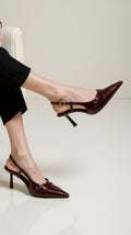 Pointed Toe Slingback Heels-footwear > heels > slingbacks-Laventaire-Laventaire