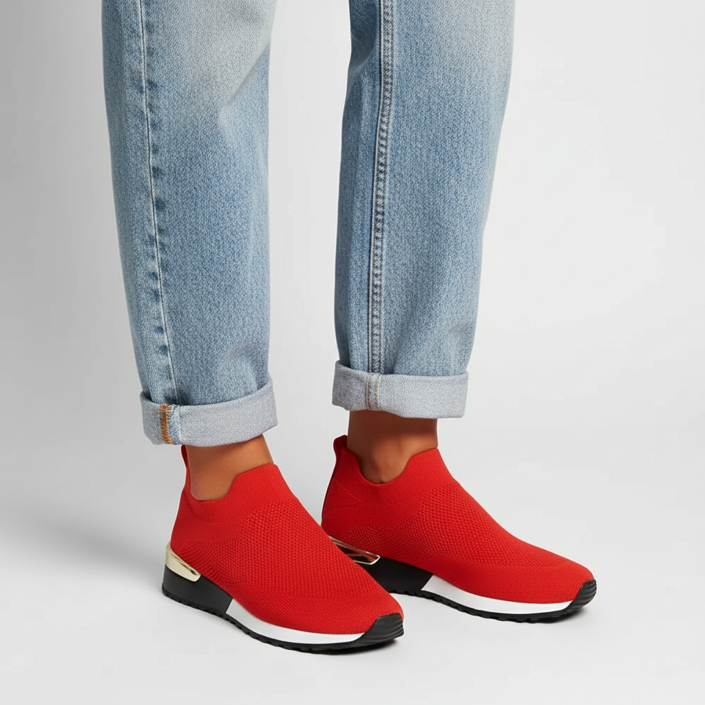 Pointed Toe Sneakers-footwear > sneakers-Laventaire-Red-35-Laventaire