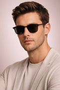 Polarized Half-Frame Sunglasses-accessories > eyewear > sunglasses-Laventaire-Laventaire