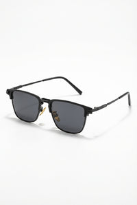 Polarized Half-Frame Sunglasses-accessories > eyewear > sunglasses-Laventaire-Black-One size-Laventaire