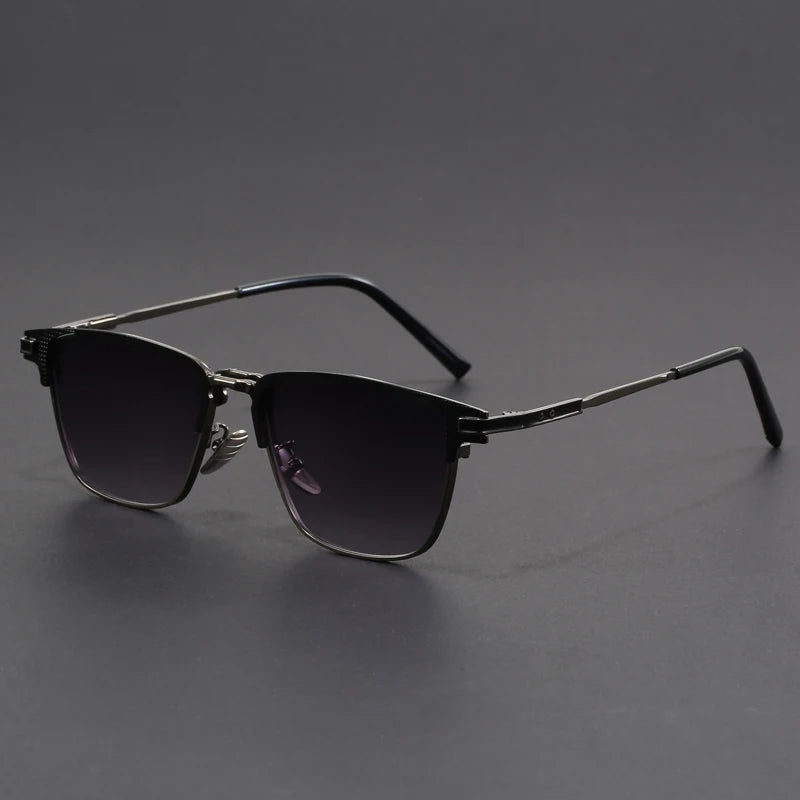 Polarized Half-Frame Sunglasses-accessories > eyewear > sunglasses-Laventaire-Gray-One size-Laventaire